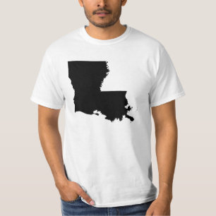 Camiseta Luisiana en blanco y negro