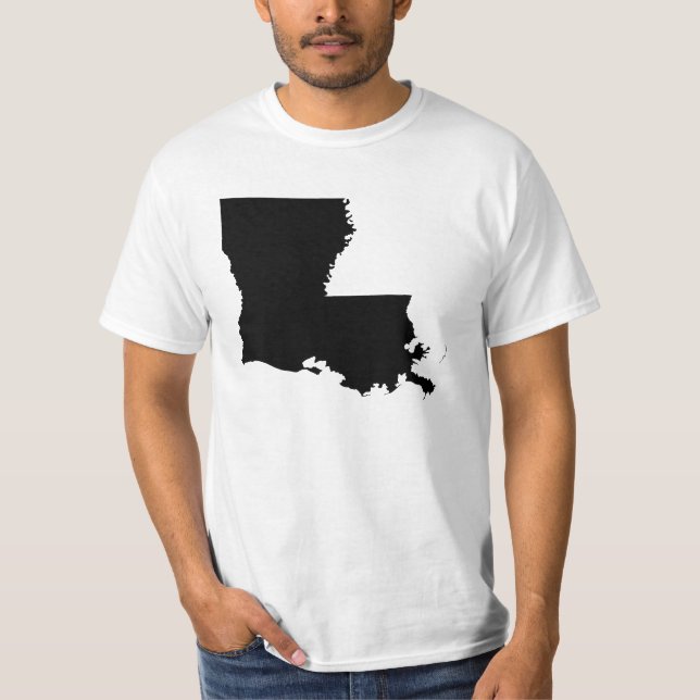 Camiseta Luisiana en blanco y negro (Anverso)