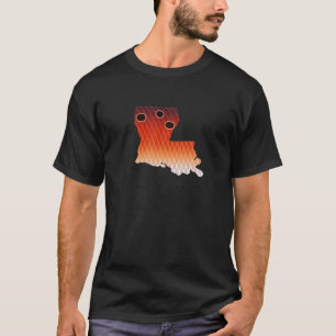 Camiseta Luisiana Estado Pesquero Rojo Escala Arte Pesca D