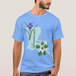 Camiseta Luisiana Flor Magnolia Iris