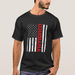 Camiseta Luisiana Orgullo Retro Vieja Bandera Americana