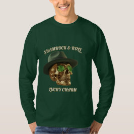 Camiseta Lujo Verde Dorado Shamrock Celta Día de San Patric