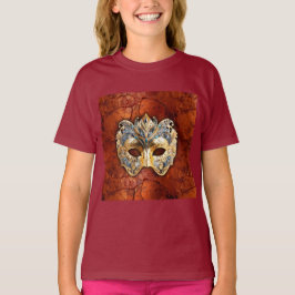Camiseta Lujosa máscara veneciana sobre fondo rojizo