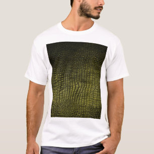 Camiseta Lujosa textura de piel de cocodrilo oscuro.