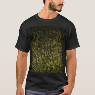 Camiseta Lujosa textura de piel de cocodrilo oscuro.