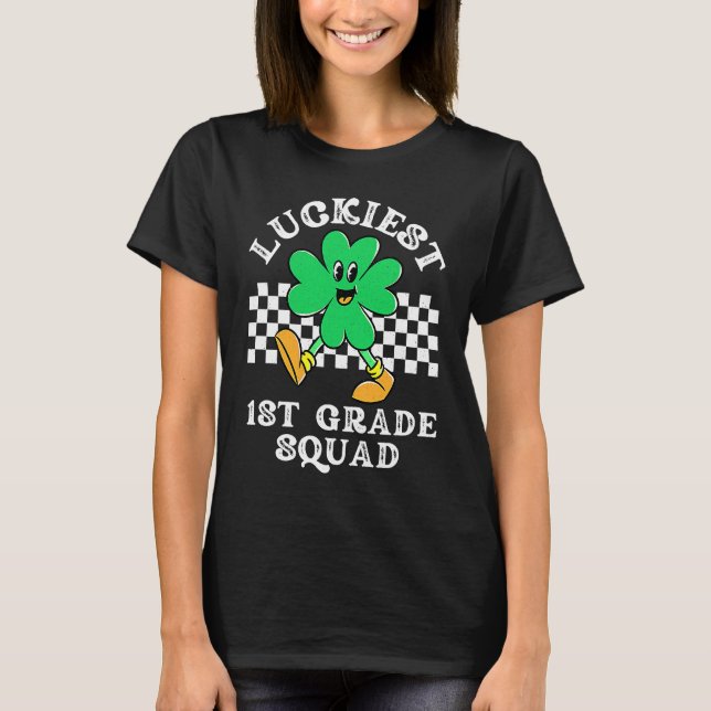 Camiseta Lujoso Escuadrón de primer grado Shamrock Kid St P (Anverso)