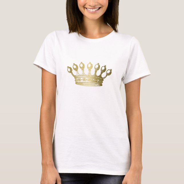 Camiseta Lujoso Esoteric Gold Crown White (Anverso)