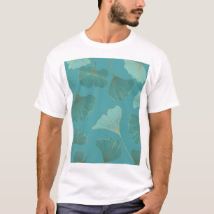 Camiseta Lujoso Ginkgo de oro, papel pintado.