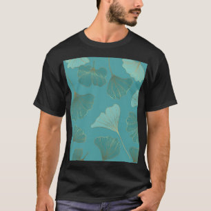 Camiseta Lujoso Ginkgo de oro, papel pintado.