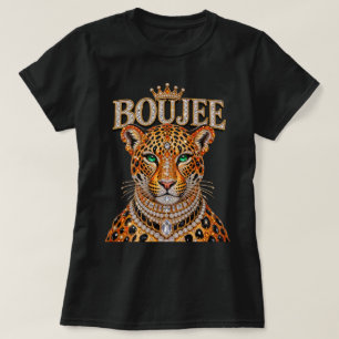 Camiseta Lujoso Leopardo Sassy Gran Gato Animal Glamuroso