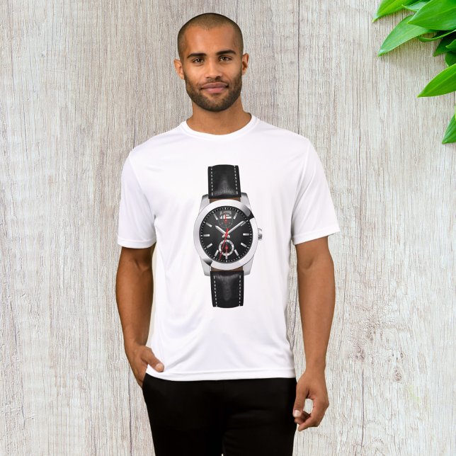 Camiseta Lujoso reloj de cronograma negro con estilo (Subido por el creador)