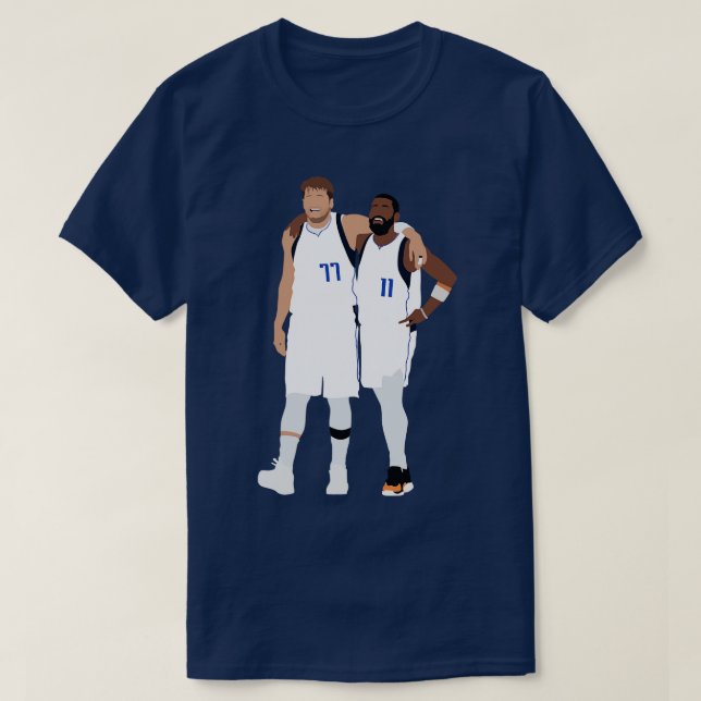 Camiseta Luka Doncic Kyrie Irving UNSTOPPABLE Duo Dallas Ma (Diseño del anverso)
