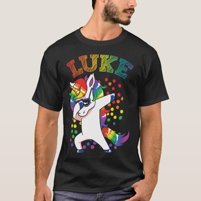 Camiseta Luke Dabbing Unicorn (Anverso)