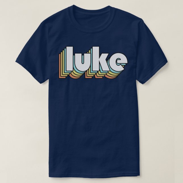 Camiseta Luke Retro Typography Style Faded Style (Diseño del anverso)