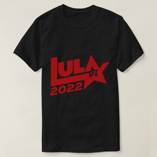 Camiseta Lula 2022 13 PT eleições presidenciais Brasil 2022 (Diseño del anverso)