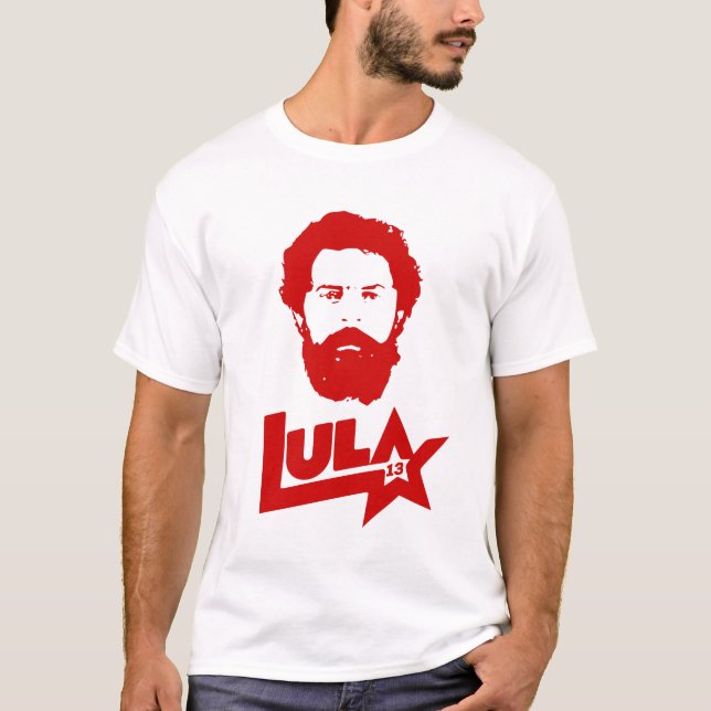 Camiseta Lula 2022 13 PT Lula Livre Lula Presidente Brasil (Anverso)