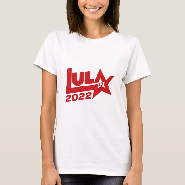 Camiseta Lula 2022 13 PT Presidente Brasil (Anverso)