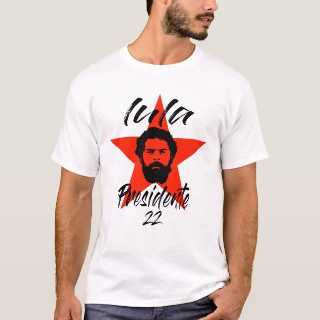 Camiseta Lula 2022 Lula Presidente 13 Fora Bolsonaro (Anverso)
