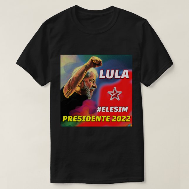 CAMISETA LULA 2022, LULA PRESIDENTE, LULA LIVRE (Diseño del anverso)