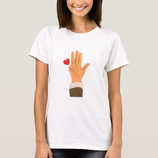 Camiseta Lula's left hand and a heart (Anverso)