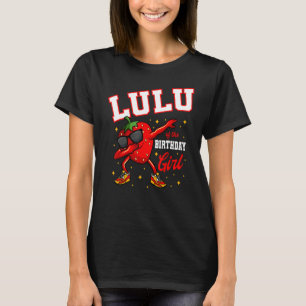 Camiseta Lulu Del Cumpleaños Chica Dabbing Strawberry Bday