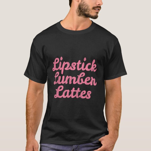 Camiseta Lumbe de lápiz labial de labios de buzos de madera (Anverso)
