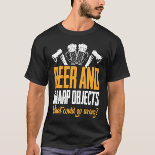 Camiseta Lumberjack Ax Beer Arborist Bosque Forestal
