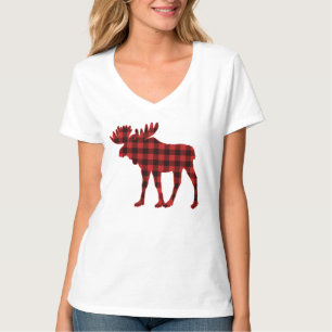 Camiseta Lumberjack Buffalo Plaid Check Navidades Moose