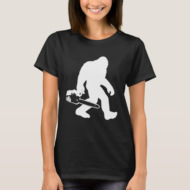 Camiseta Lumberjack Chainsaw Sasquatch Logger (Anverso)