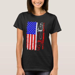 Camiseta Lumberjack de bandera estadounidense Chainsaw Lumb