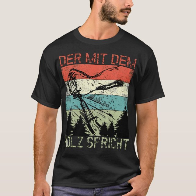 Camiseta Lumberjack El Que Habla Con El Bosque De Madera (Anverso)