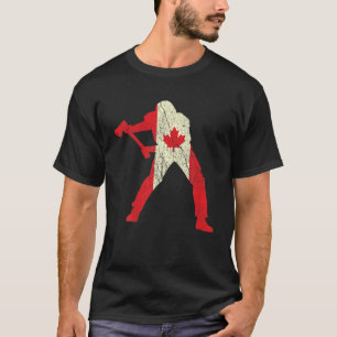 Camiseta Lumberjack en Canadá Día Orgulloso Fl Canadiense