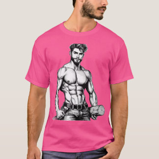 Camiseta Lumberjack Fuerza Muscular LGBTQ Orgullo Gay Color