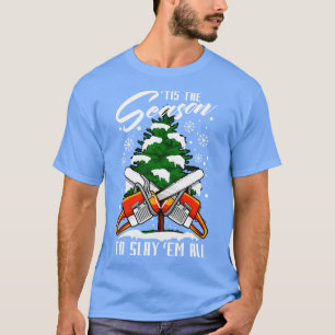 Camiseta Lumberjack Funny Chop Wood Navidades