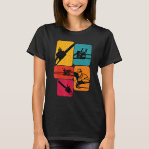 Camiseta Lumberjack Logger Chainsaw Retro Diseño