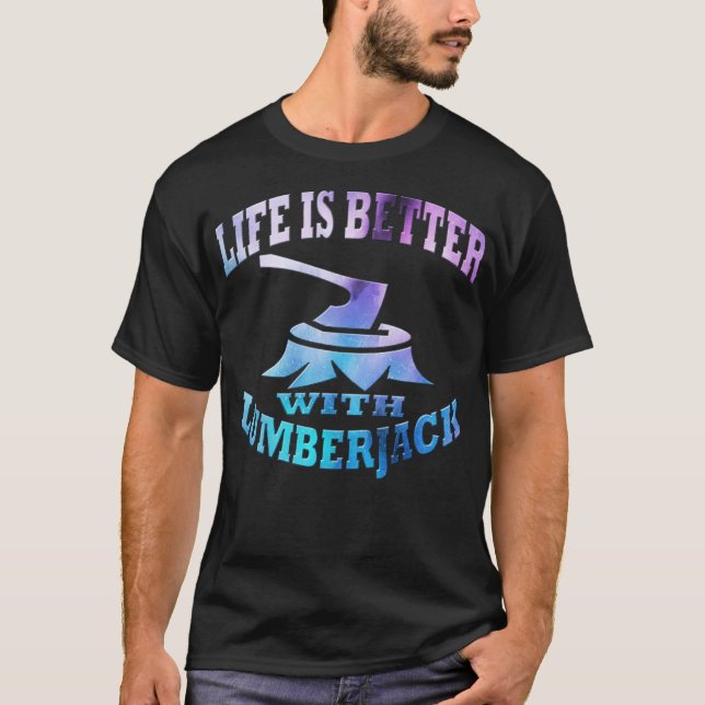 Camiseta Lumberjack personalizado cumpleaños personalizado  (Anverso)