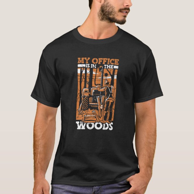 Camiseta Lumberjack Woodworker Ax Chainsaw (Anverso)