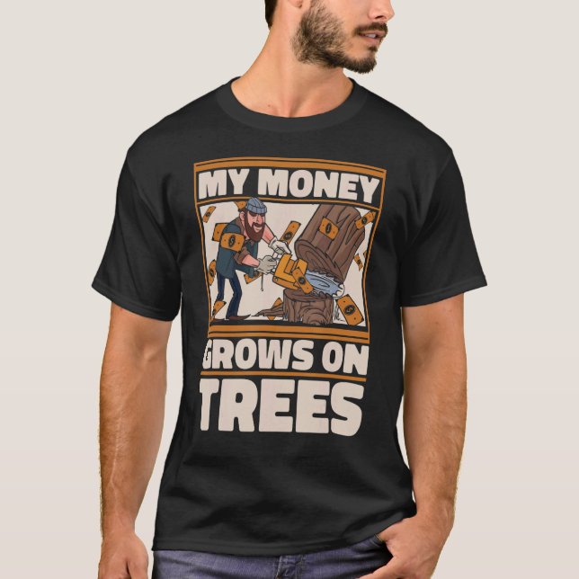 Camiseta Lumberjack Woodworker Ax Chainsaw (Anverso)