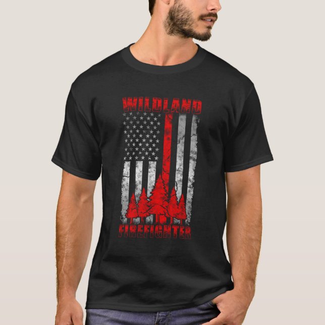 Camiseta Luminosa Línea Roja Bandera Estadounidense Bombard (Anverso)