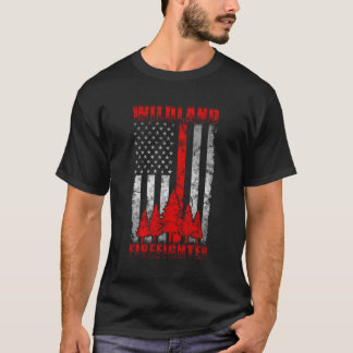 Camiseta Luminosa Línea Roja Bandera Estadounidense Bombard