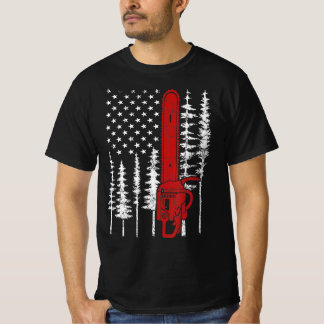 Camiseta Luminoso bombero de leña de la línea roja de Chain