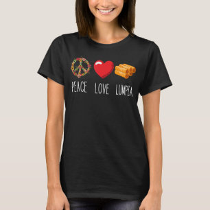 Camiseta Lumpia Love Peace Food Filipino Spring Roloy Pinoy