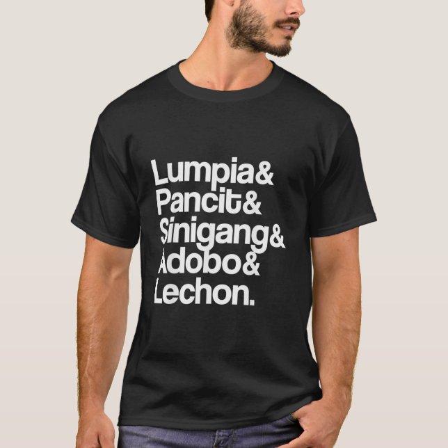 Camiseta Lumpia Pancit Sinigang Adobo Lechon (Anverso)