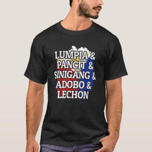 Camiseta Lumpia Pancit Sinigang Adobo Lechon Filipinas