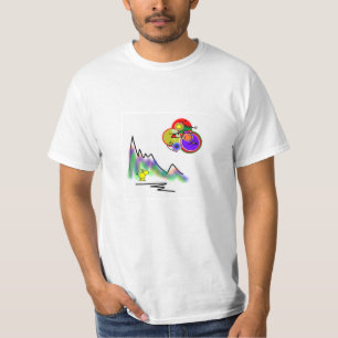 Camiseta luna abstracta del color