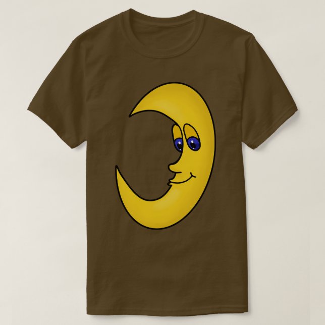 Camiseta Luna Amarilla Con Ojos Azules (Diseño del anverso)