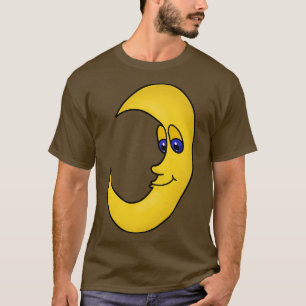 Camiseta Luna Amarilla Con Ojos Azules