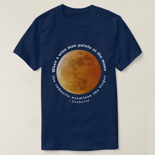 Camiseta Luna amarilla y cita de Confucio (Diseño del anverso)