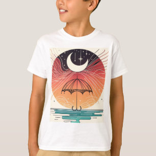 Camiseta Luna Bohemia y Lluvia Mágica