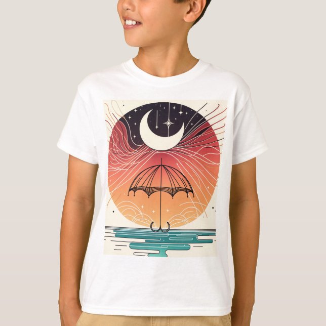 Camiseta Luna Bohemia y Lluvia Mágica (Anverso)